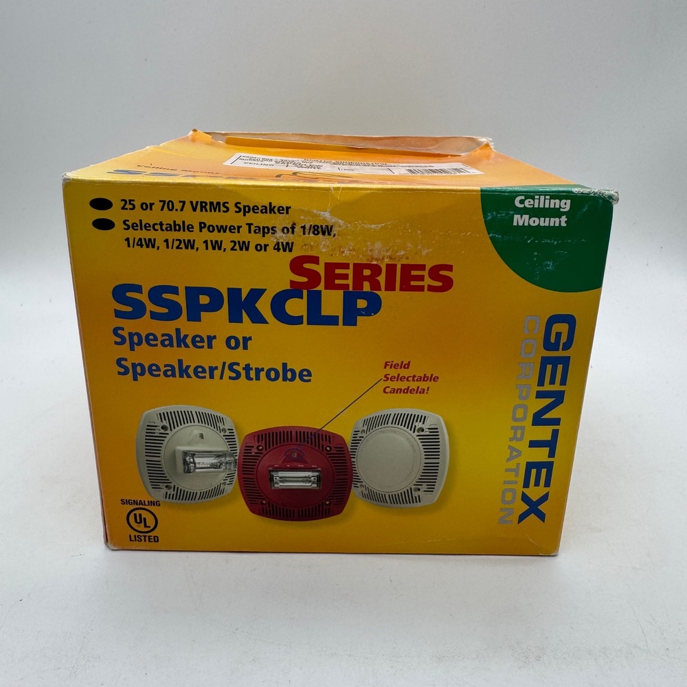 Gentex SSPKCLPW White Ceiling Mount Fire Alarm Speaker 24VDC 904-1446-002 NIB